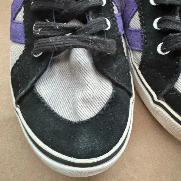Vans Purple & Black & Tan Old Skool Frayed Laces Canvas Sneakers. Size 8 - Picture 7 of 11